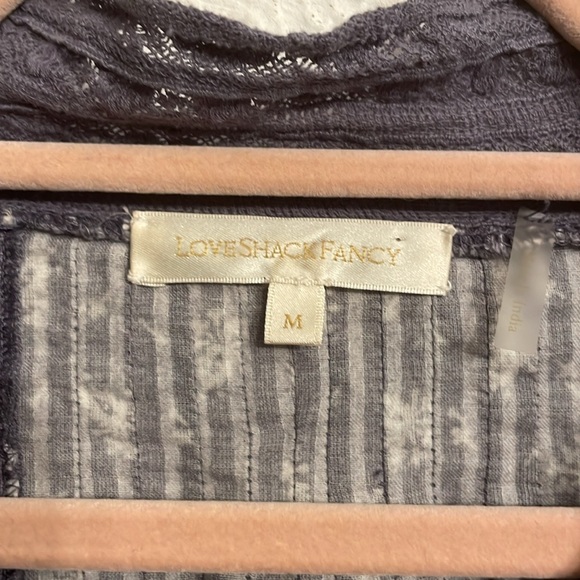 LoveShackFancy Alfie Ruffled Mini Dress Blue Jean Size M - Picture 5 of 8